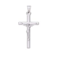 Cross Crucifix Charm in 14K White Gold