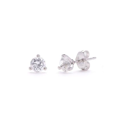 Lab-Created White Sapphire Earrings in Sterling Silver