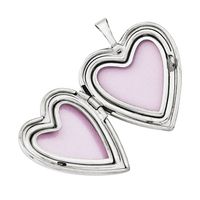 Heart Locket Pendant in Sterling Silver