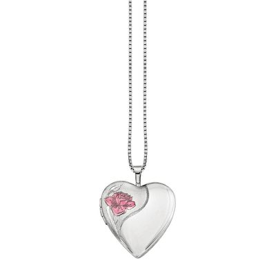 Heart Locket Pendant in Sterling Silver