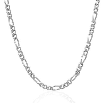 Figaro Link Chain in Stainless Steel, 24â