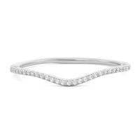 1/10 ct. tw. Diamond Contour Band in 10K White Gold