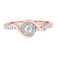 Diamond Bypass Promise Ring 10K Rose Gold (1/5 ct. tw.)