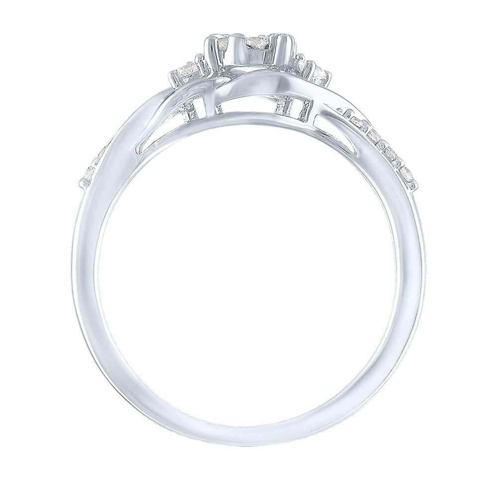 Three-Stone Diamond Promise Ring Sterling Silver (1/4 ct. tw.)