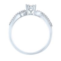 Diamond Twist-Shank Promise Ring Sterling Silver (1/5 ct. tw.)