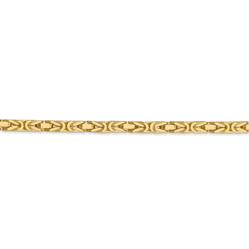 Menâs Byzantine Chain in 14K Yellow, 3.25mm, 24"