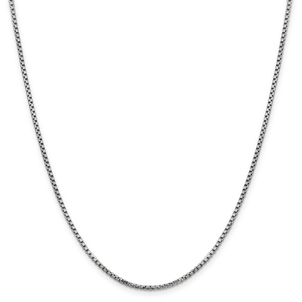 Box Chain in 14K White Gold, 24"