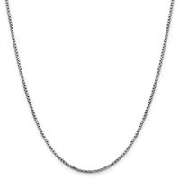 Box Chain in 14K White Gold, 24"