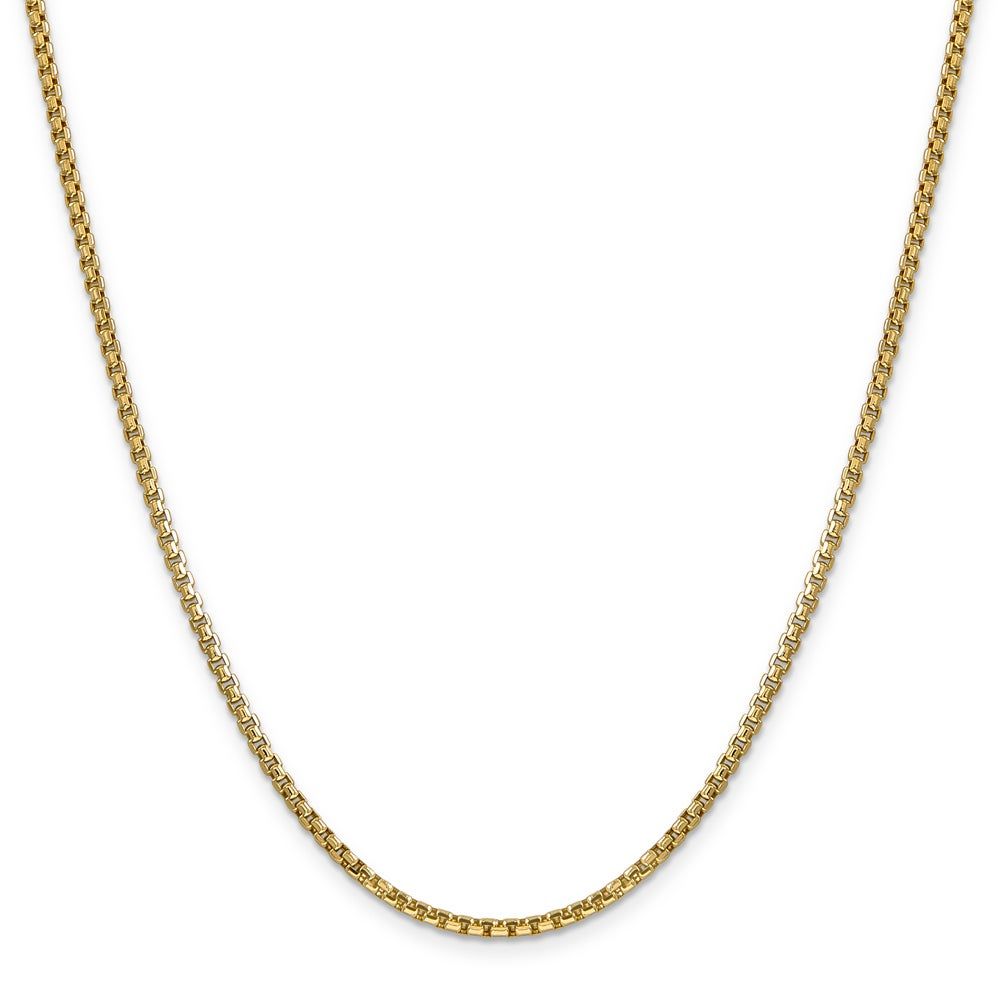 Men's Box Chain in 14K Yellow Gold, 24"