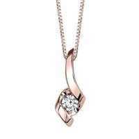 1/4 ct. tw. Diamond Pendant in 14K Rose Gold