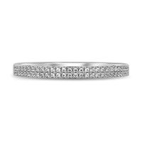 1/7 ct. tw. Diamond Stack Two-Row Band 10K White Gold