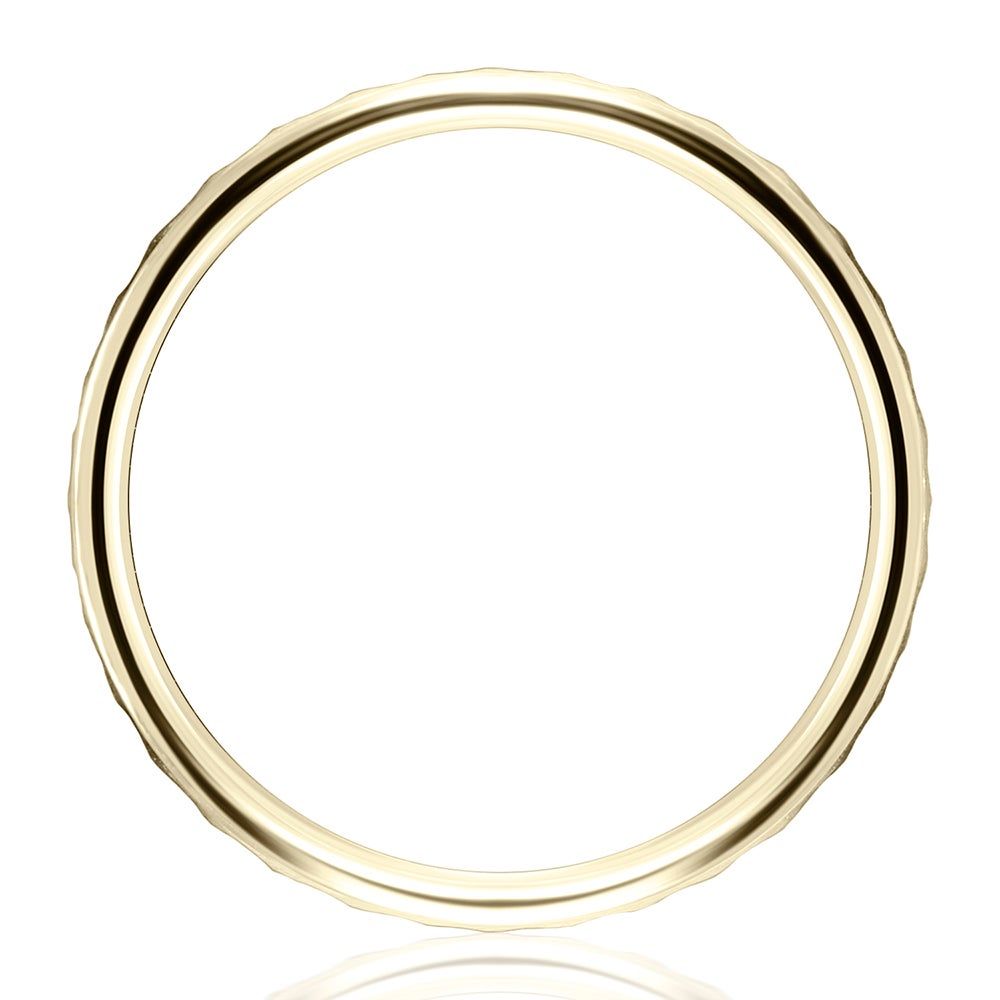 Faceted Wedding Band 14K Yellow Gold