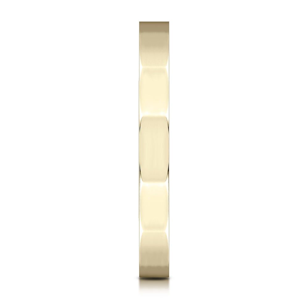 Faceted Wedding Band 14K Yellow Gold