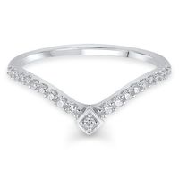 ct. tw. Diamond Contour Band 14K Gold