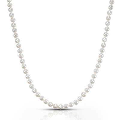 Cultured Freshwater Pearl Necklace in 14K Yellow Gold, 7mm, 18â