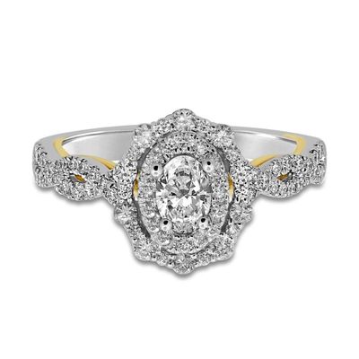 Lana Oval Diamond Engagement Ring 14K White Gold (1 ct. tw.)