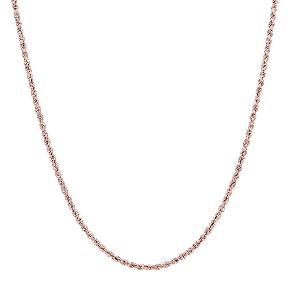 Hollow Rope Chain in 14K Rose Gold, 30"