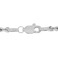 Glitter Rope Chain in 14K White Gold, 24"