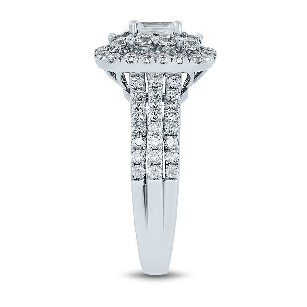 2 ct. tw. Diamond, Double Halo Engagement Ring 14K White Gold
