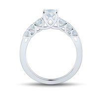lab grown diamond oval engagement ring 14k white gold (1 1/2 ct. tw.)