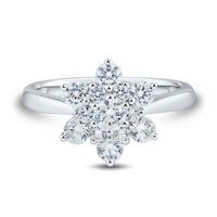 1 ct. tw. Lab Grown Diamond Star Ring 14K White Gold