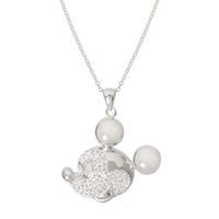 Cubic Zirconia Mickey Mouse Pendant in Sterling Silver
