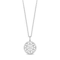 Elsa Diamond Snowflake Pendant in Sterling Silver (1/7 ct. tw.)
