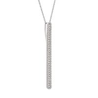 1/2 ct. tw. Diamond Vertical Pendant in 10K White Gold