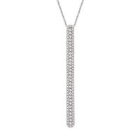 1/2 ct. tw. Diamond Vertical Pendant in 10K White Gold