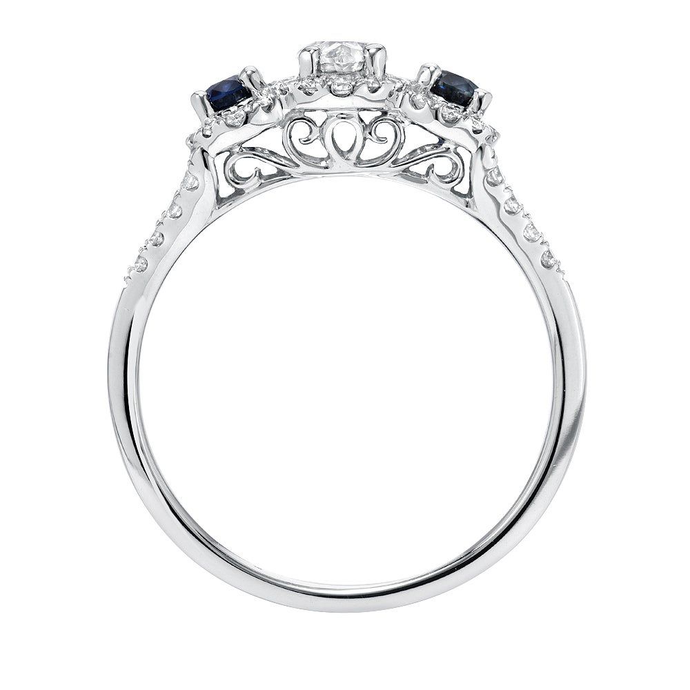 5/8 ct. tw. Diamond Three-Stone Engagement Ring 14K White Gold