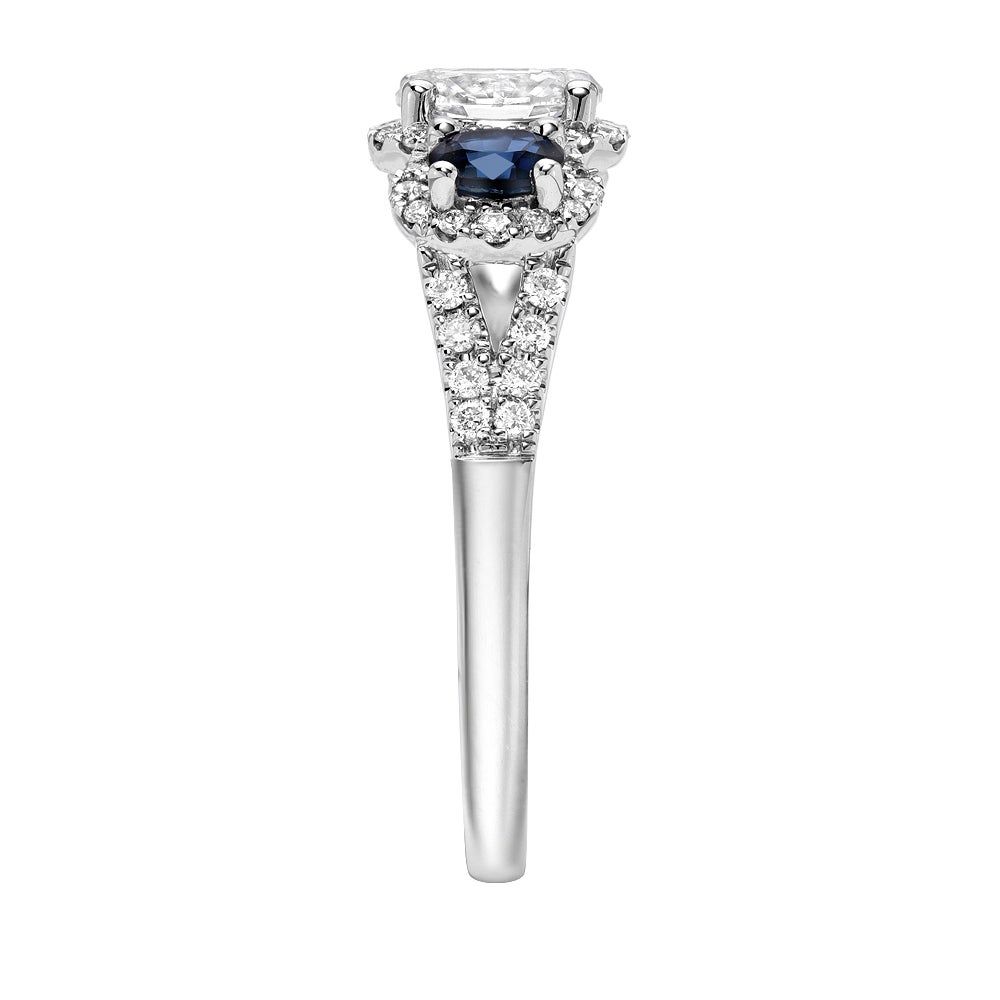 5/8 ct. tw. Diamond Three-Stone Engagement Ring 14K White Gold