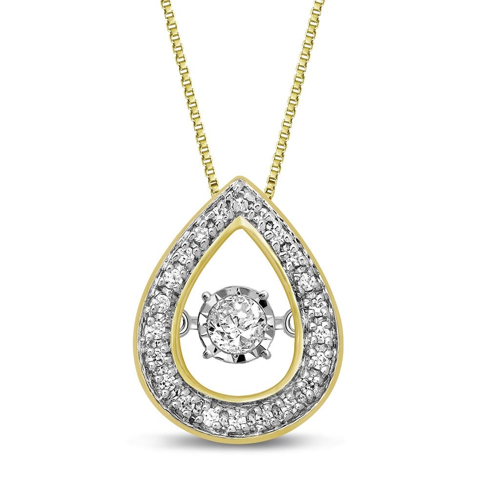 The Beat of Your Heart® 1/5 ct. tw. Diamond Pendant in 10K Yellow Gold