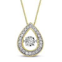 The Beat of Your Heart® 1/5 ct. tw. Diamond Pendant in 10K Yellow Gold