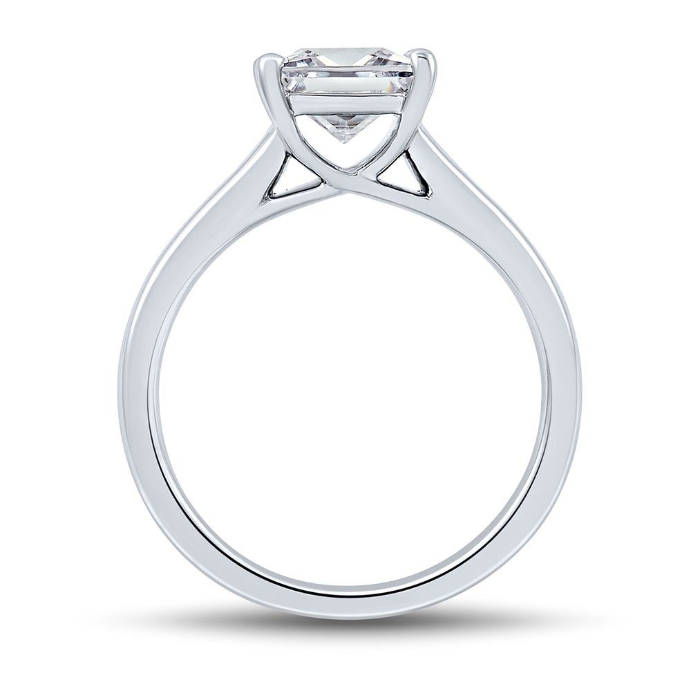 Lab Grown Diamond Princess-Cut Solitaire Engagement Ring 14K Gold ( ct