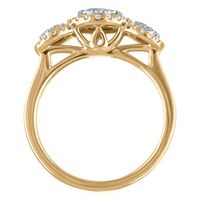 1/2 ct. tw. Diamond Three-Stone Ring 14K Yellow & White Gold