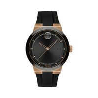 Fusion Black Men's Watch in Silicone and Bronze Ion-Plated Stainless Steel,  42mm
