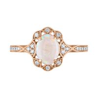 Opal & 1/5 ct. tw. Diamond Ring 10K Rose Gold