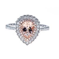 Morganite & / ct. tw. Diamond Ring 14K Rose Gold