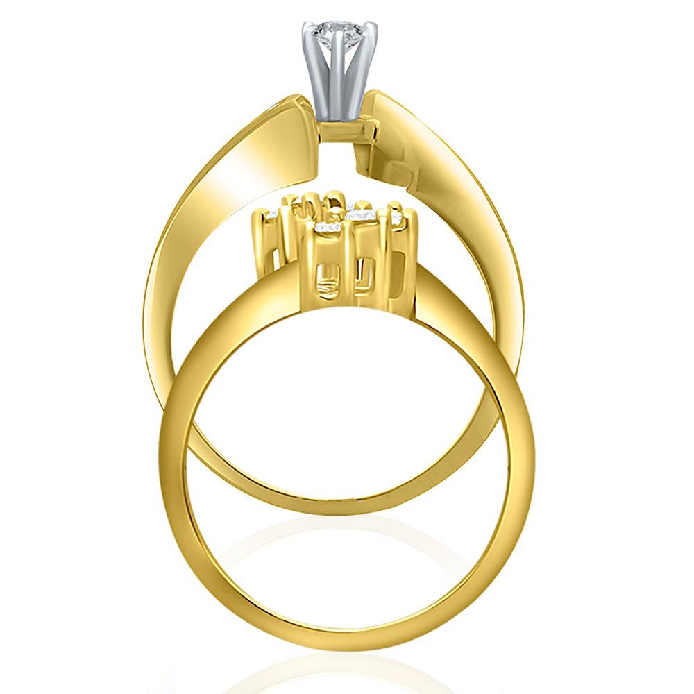 1 ct. tw. Diamond Engagement Ring Set 14K Yellow Gold