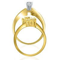 1 ct. tw. Diamond Engagement Ring Set 14K Yellow Gold