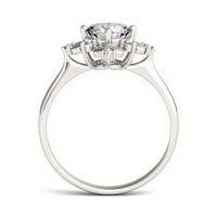 1 ct. tw. Lab-Created Moissanite Floral Halo Ring 14K White Gold