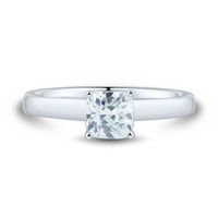 ct. tw. Lab Grown Diamond Solitaire Engagement Ring 14K White Gold