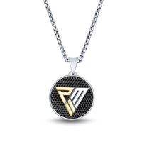 Patrick Mahomes Collection Men's 1 ct. tw. Black Diamond Pendant in 10K White Gold