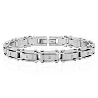 Men's Diamond Bracelet in Stainless Steel