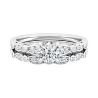 Helzberg Limited Edition® 3/4 ct. tw. Diamond Engagement Ring Set 14K White Gold
