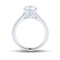 lab grown diamond round solitaire engagement ring 14k white gold (2 ct.)