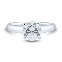 lab grown diamond round solitaire engagement ring 14k white gold (2 ct.)