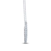 Light Heart® 1 1/2 ct. tw. Lab Grown Diamond Graduated Necklace in 14K White Gold