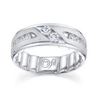 MFIT® Men's 5/8 ct. tw. Diamond Band 14K White Gold