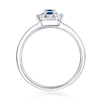 London Blue Topaz & Lab-Created White Sapphire Stack Ring Sterling Silver